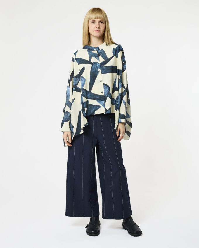 camicia larga con stampa