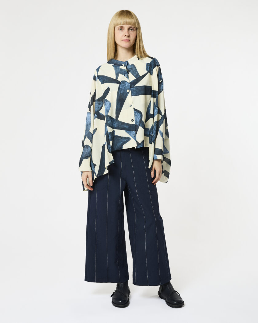 camicia larga con stampa