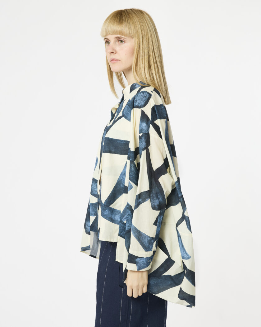 camicia larga con stampa - immagine 2