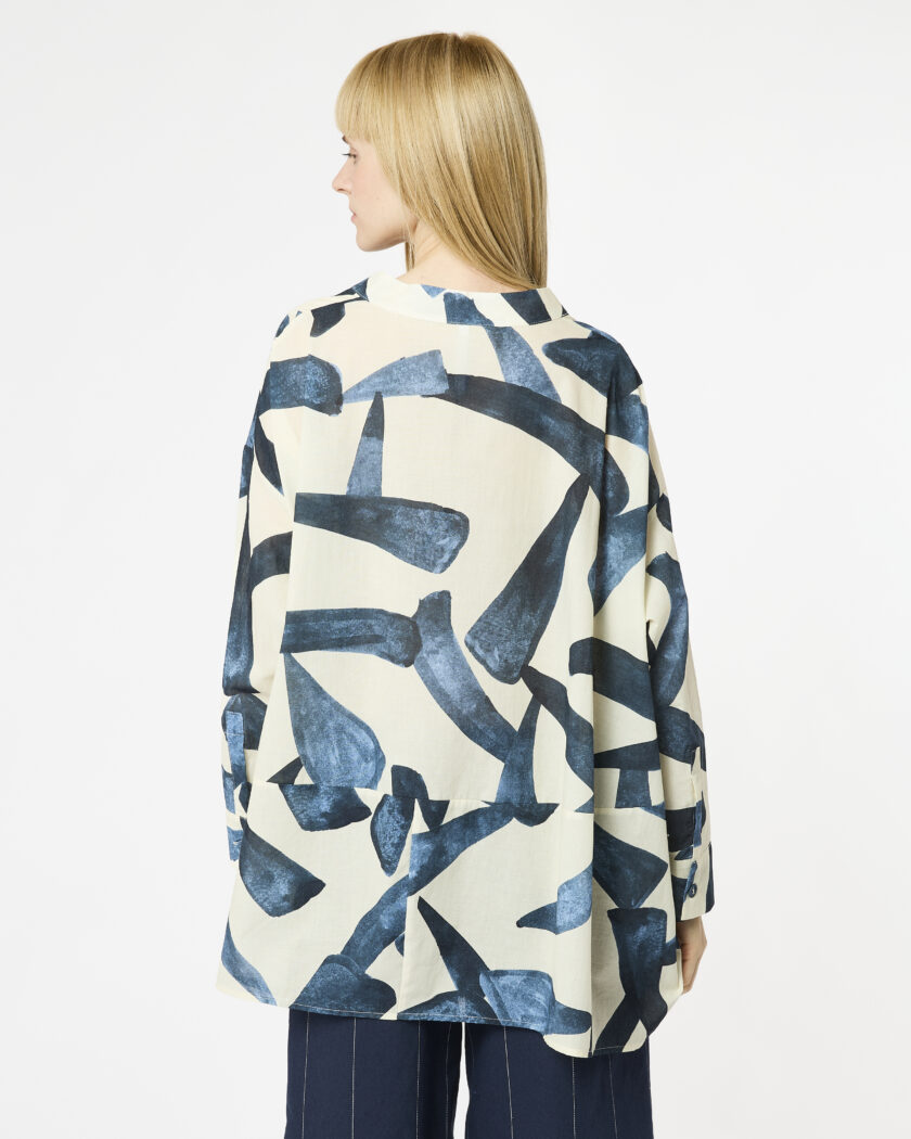 camicia larga con stampa - immagine 3