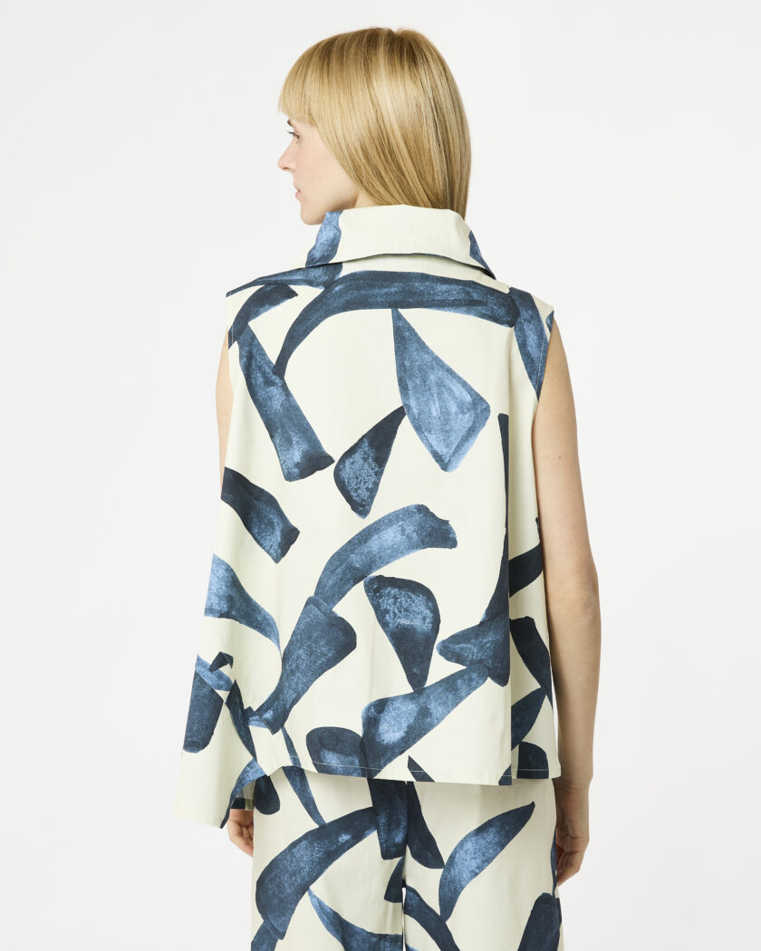 gilet corto con stampa - immagine 2
