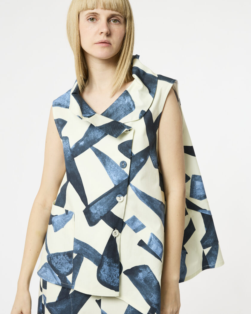 gilet corto con stampa - immagine 3