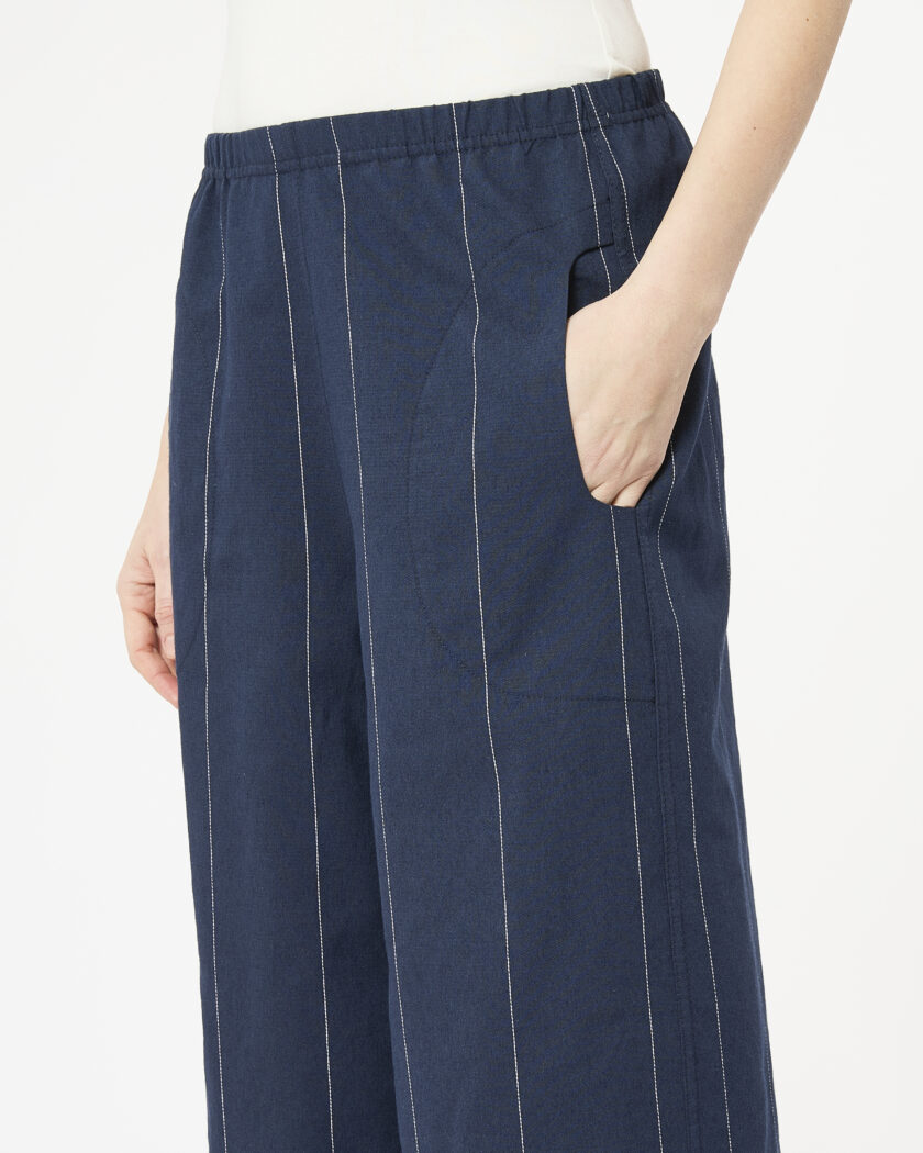 pantalone dritto con tasca tonda - immagine 4
