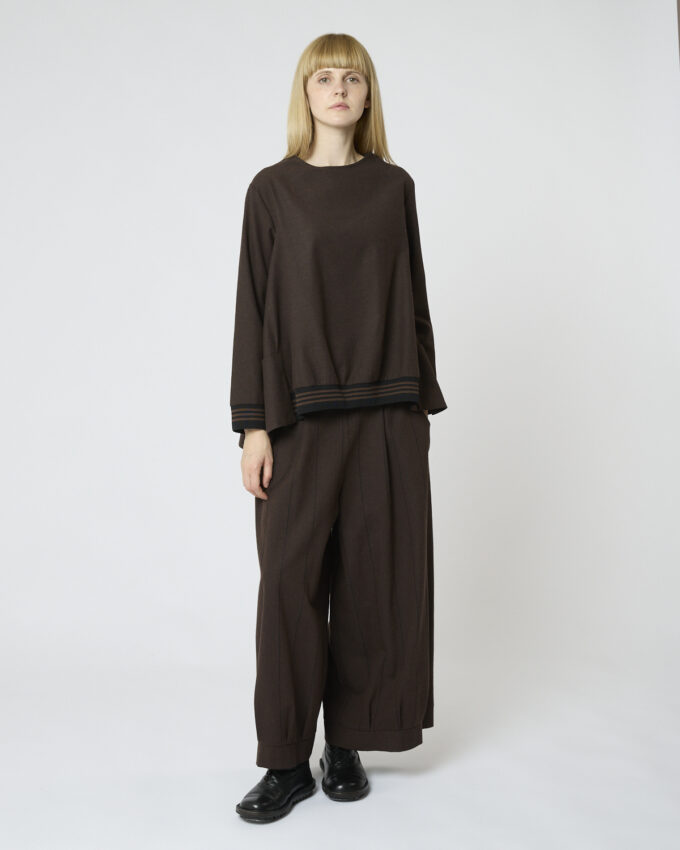 maglia con costina nel fondo