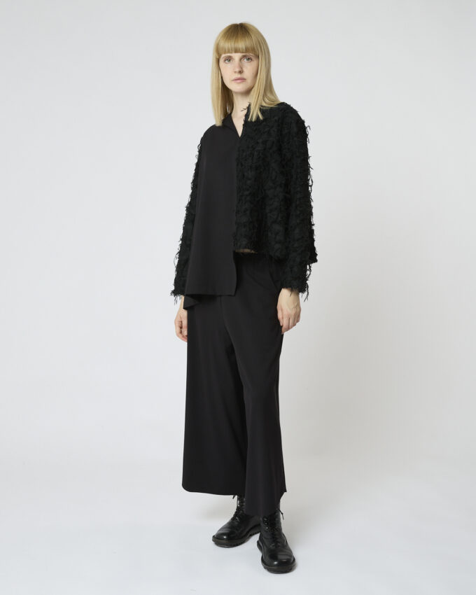 maglia in due tessuti