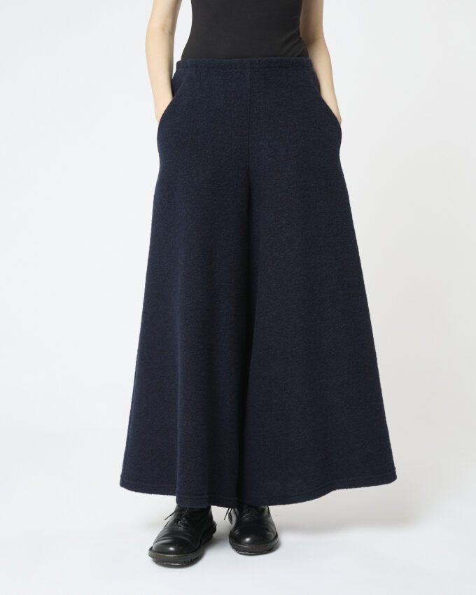 pantalone largo in lana