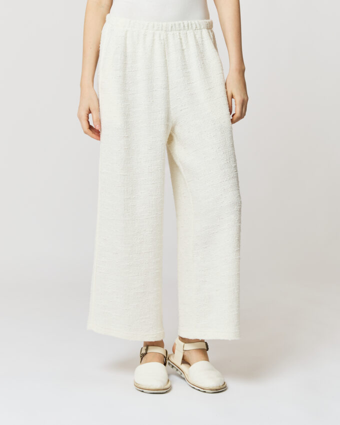 pantalone largo in cotone pesante