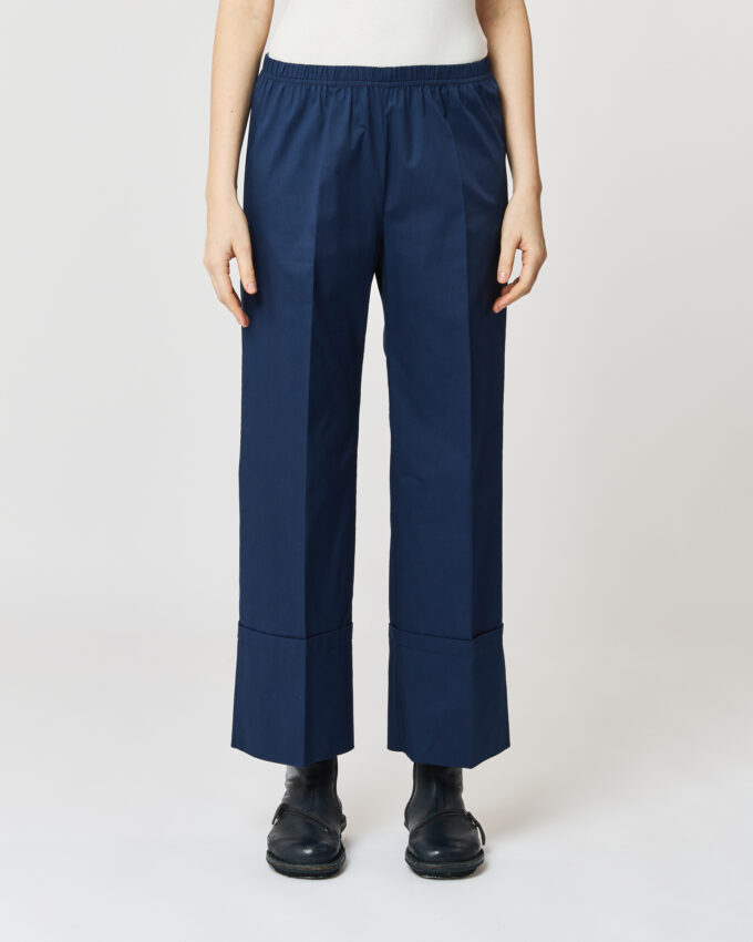 pantalone dritto in gabardina