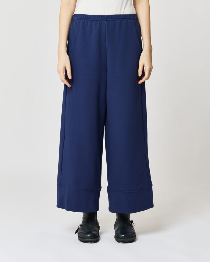 pantalone con balza in felpa